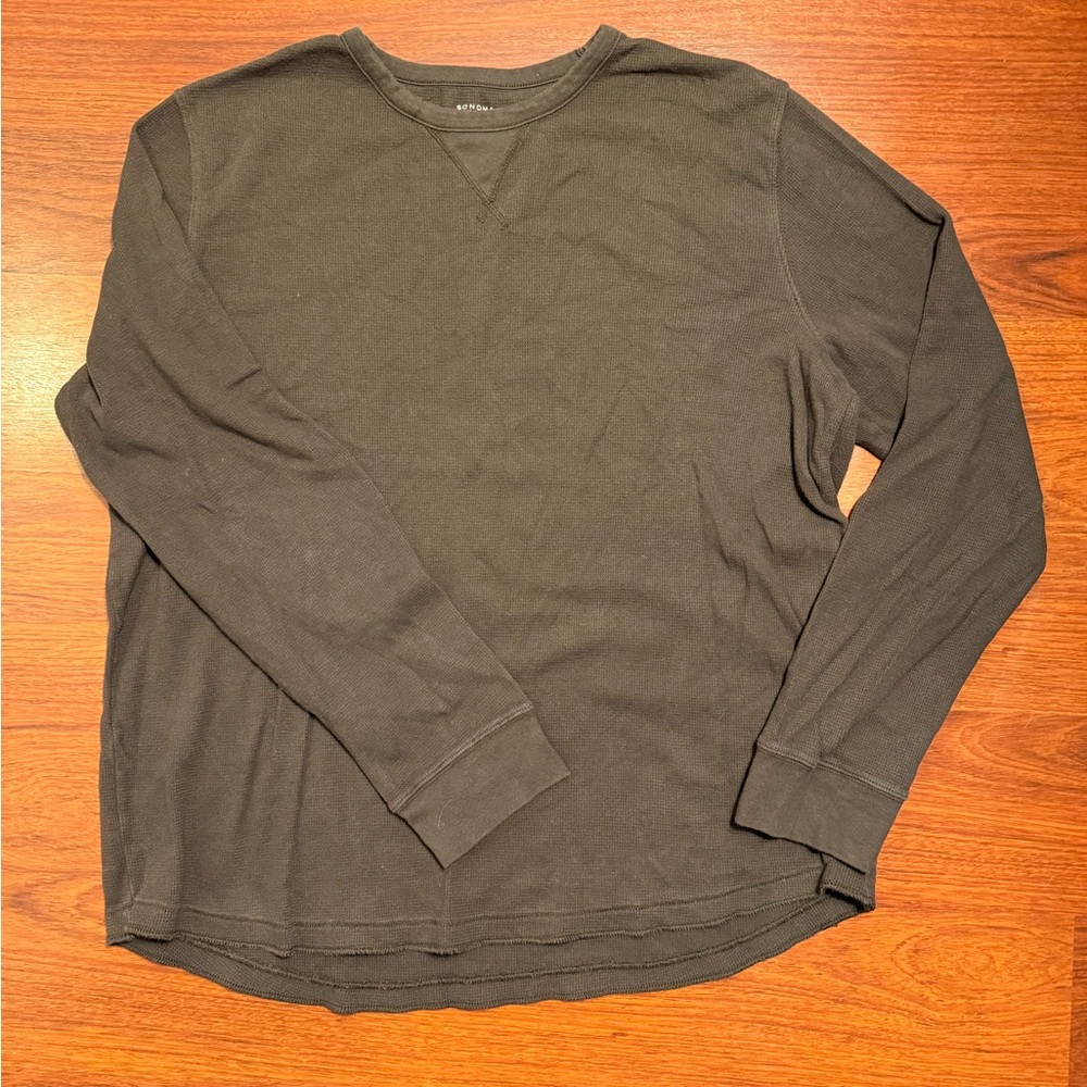 Sonoma Men's Chocolate Brown Long Sleeve Thermal Crew Neck - XXL